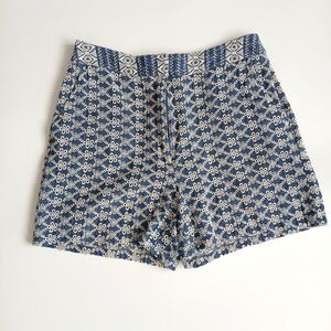 Reserved Blue Shorts with White Embroidery Waist Size 28